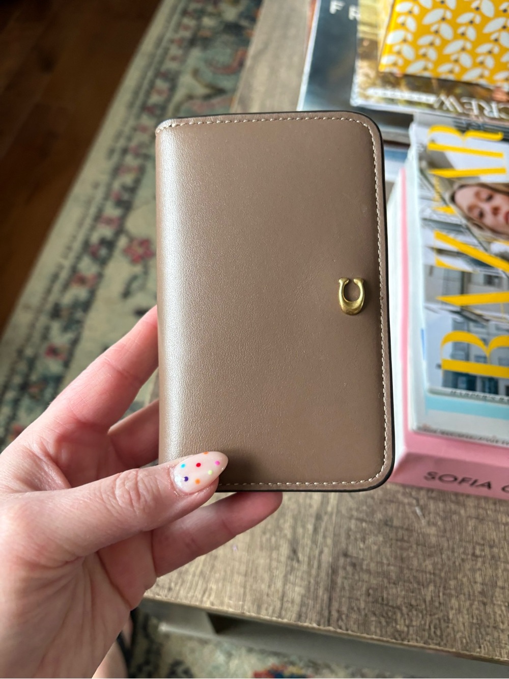 Coach Taupe Slim Wallet